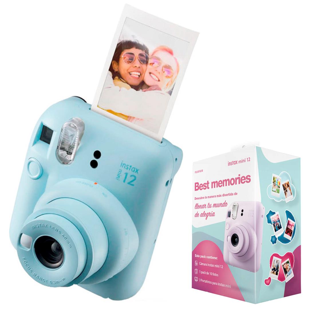Fujifilm Instax Mini 12 Cámara Instantánea Pastel Blue Kit Best