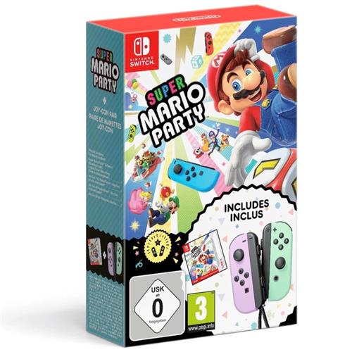 Nintendo Switch Mando Pack Supermario Party + Joy Con Morado Verde