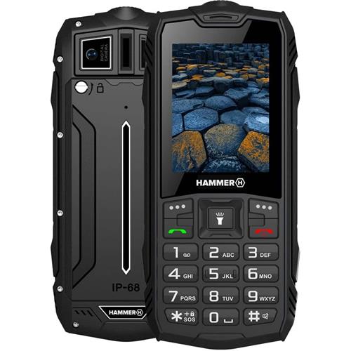 Hammer Rock 2G 2.4" Rugerizado IP68, Bluetooth y Linterna Negro