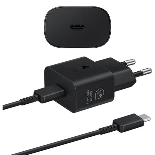 Cargador USB-C Fast Charger 25W+ Cable USB-C Samsung Negro (EP-T2510)