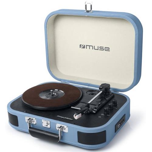 Muse Mt-201 Btb Tocadiscos / Bluetooth / Usb Azul