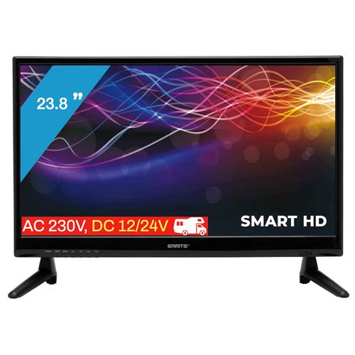 Televisor 23.8" Emmits D-Led Dvb-T2 Smart TV Android 11 [12 Voltios]