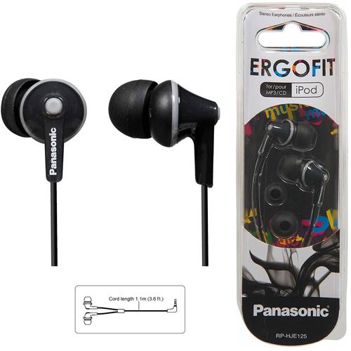 Panasonic RP-HJE125E-K Auricular Negro