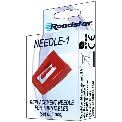 ROADSTAR NEEDLE-1 Set 3 agujas para tocadiscos