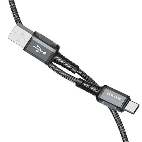 Acefast C1-04 Cable USB-A a USB-C 1.20m 3 Amp Gris